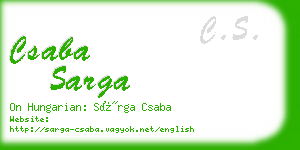 csaba sarga business card